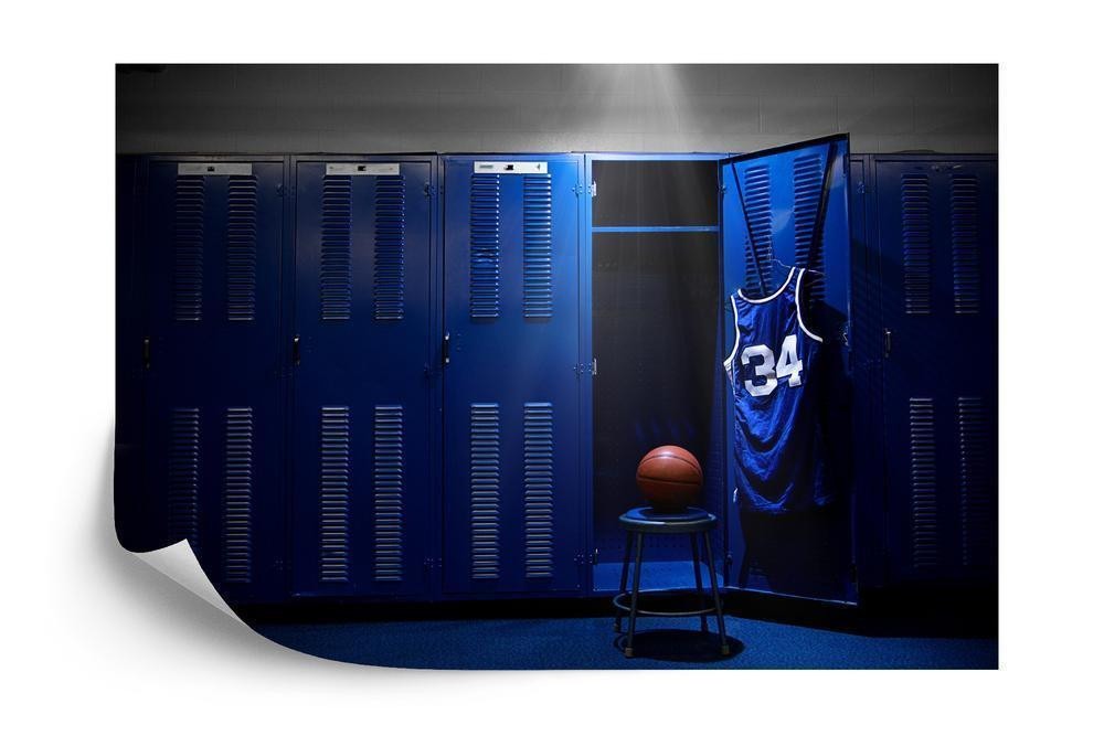 Fototapet - Basketballholds garderobe