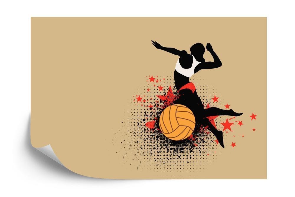Fototapet - Volleyballspiller under spillet
