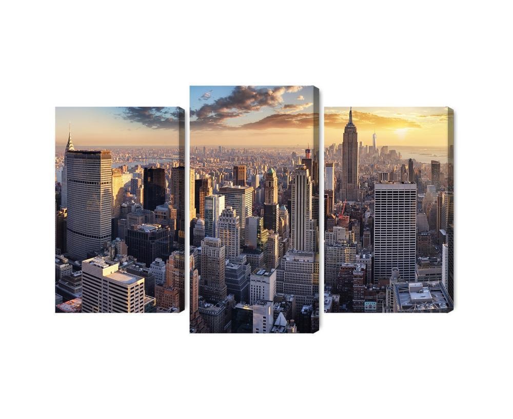 Flerdelt lærred 3D panorama af new york city