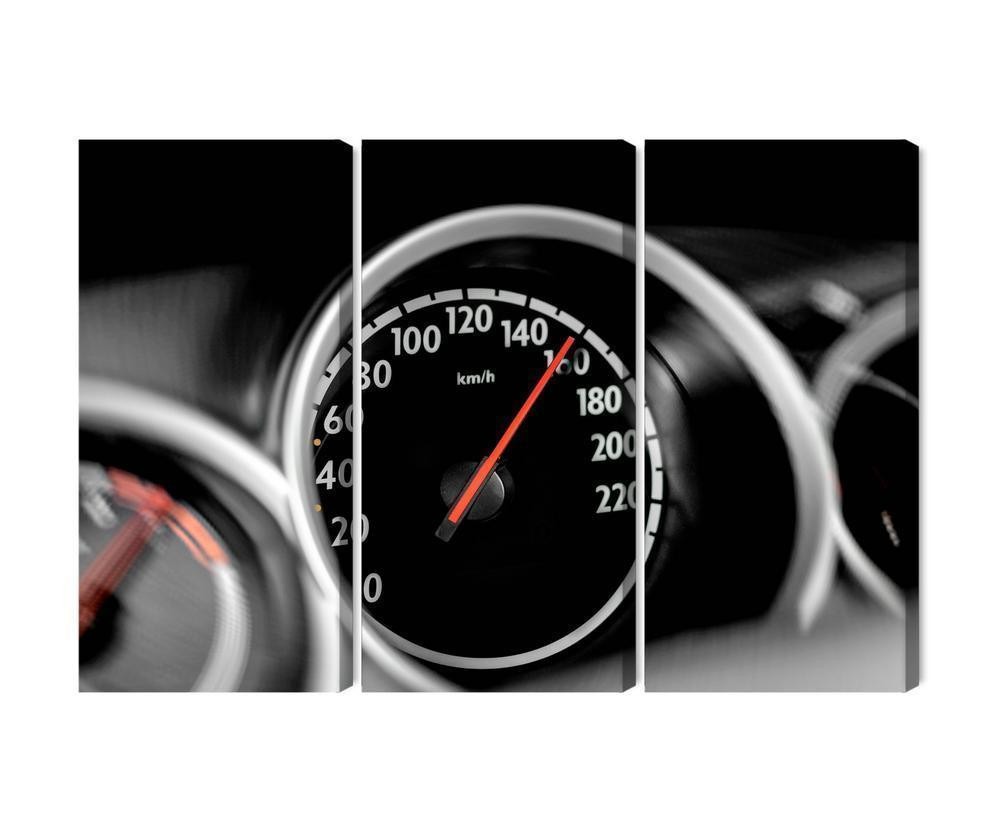 Flerdelt lærred bilens speedometer