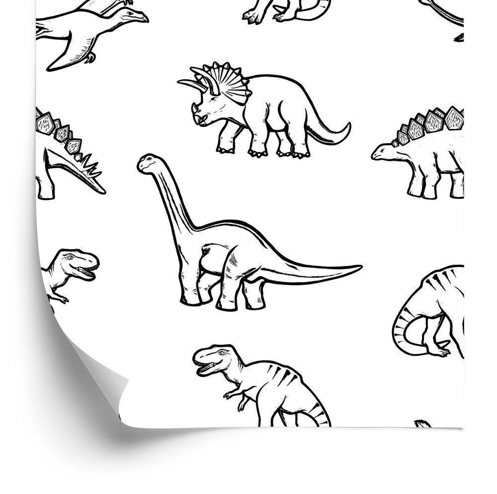 Tapet - For børn med dinosaurer dyr