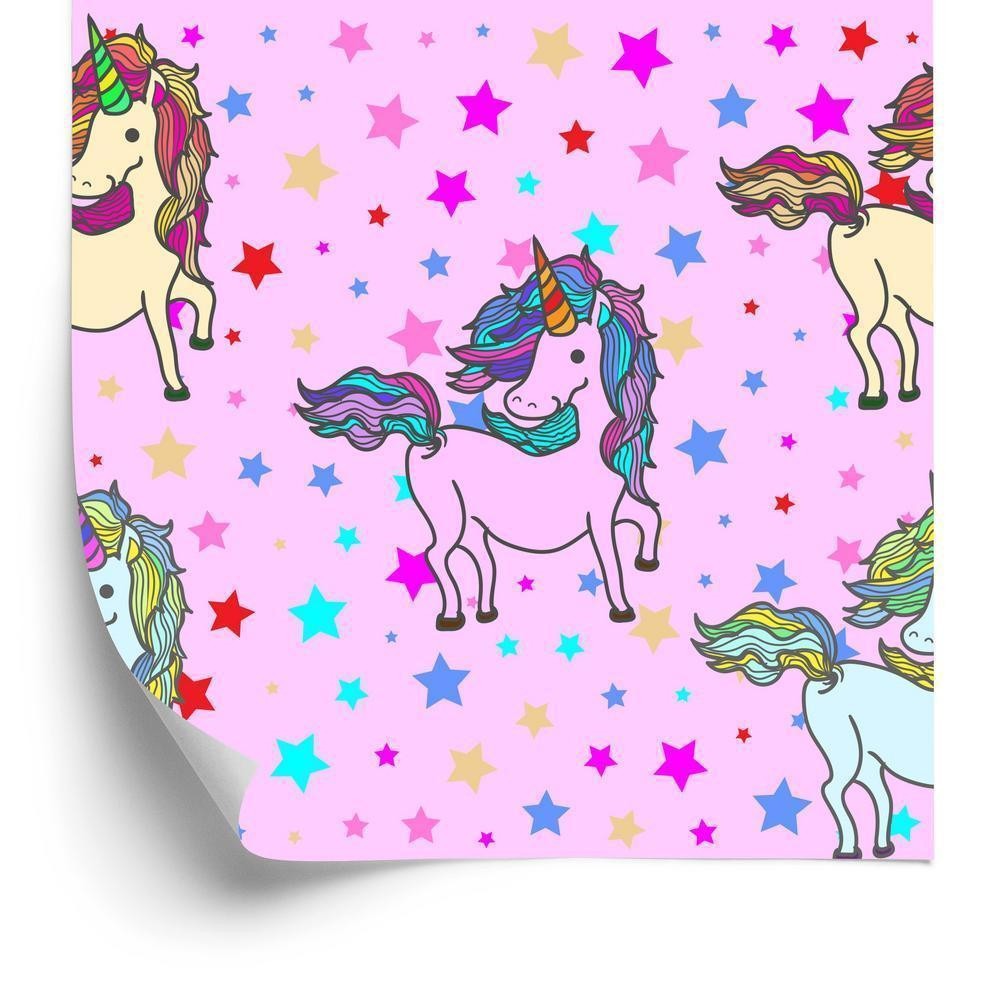 Tapet til børn - Rainbow unicorns