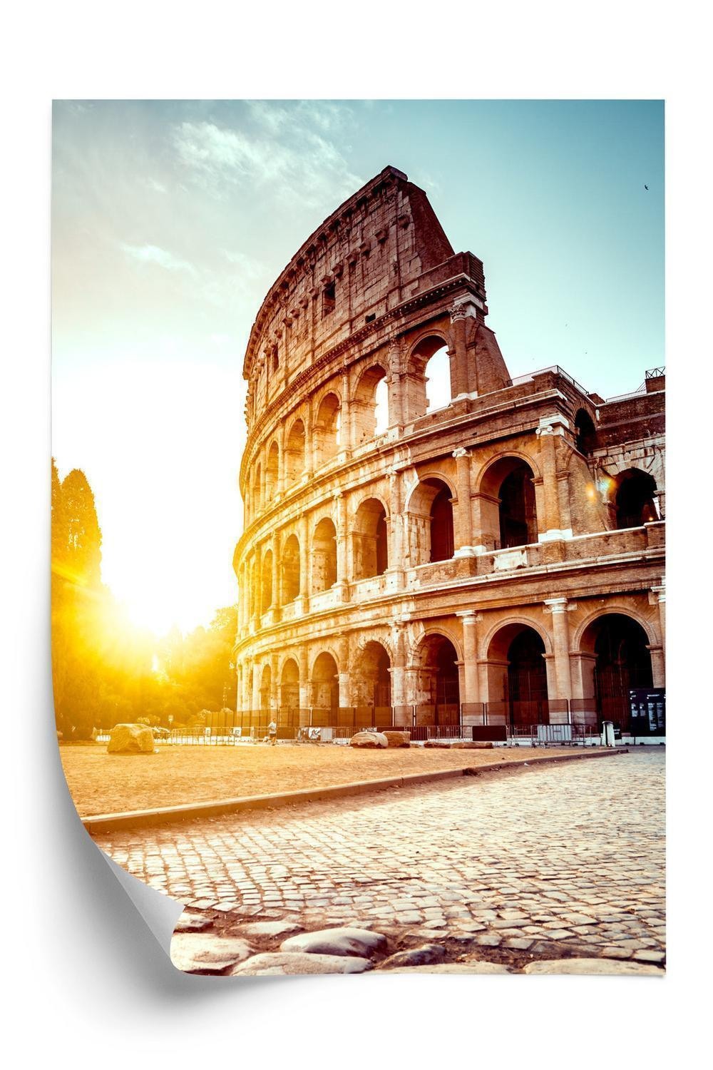 Plakat - Det gamle colosseum ved solnedgang