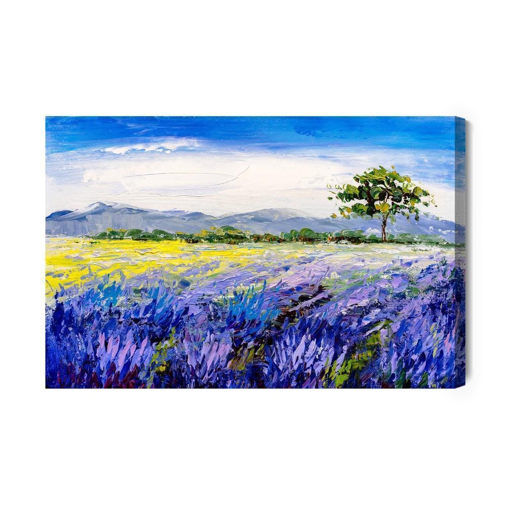 Lærred - Lavendel felt maleri