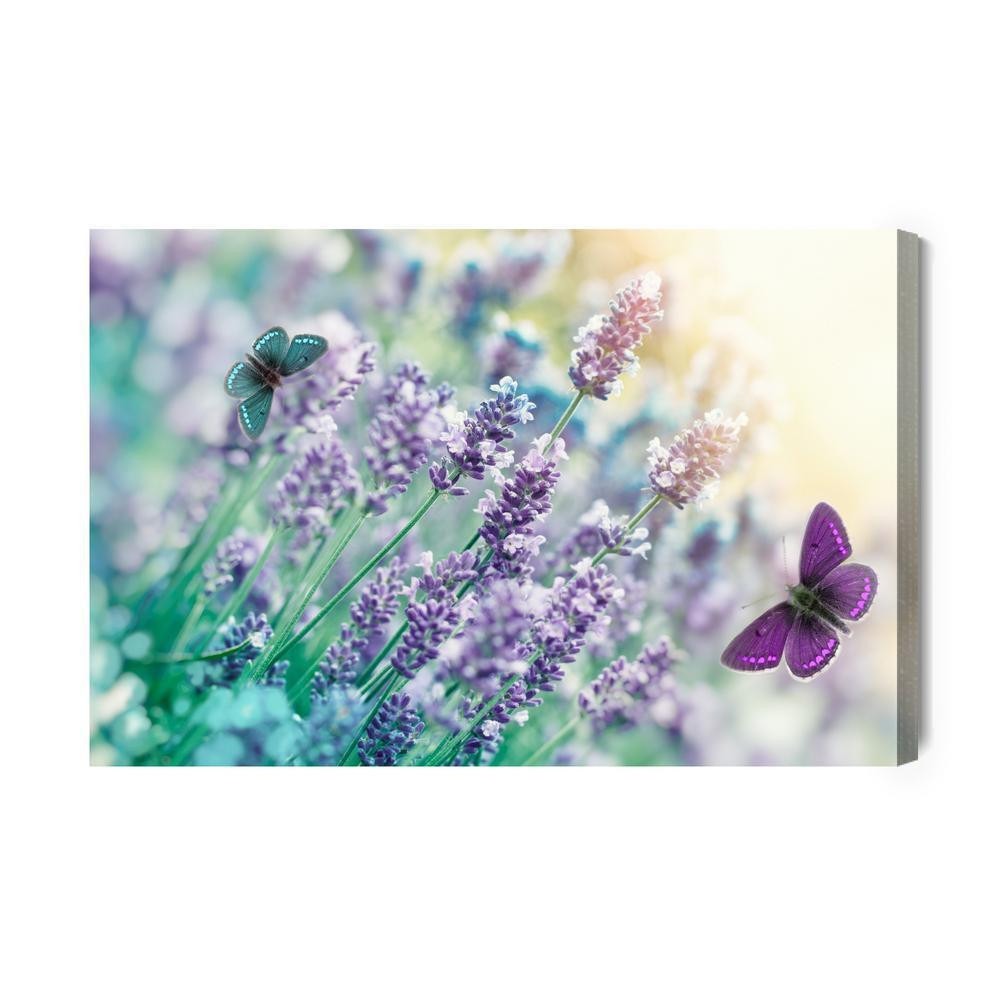 Lærred - Lavendel og sommerfugle