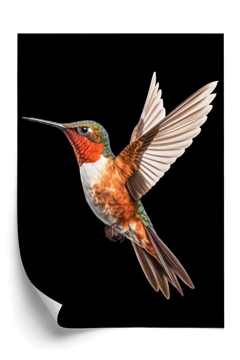 Plakat - Hummingbird i flugt