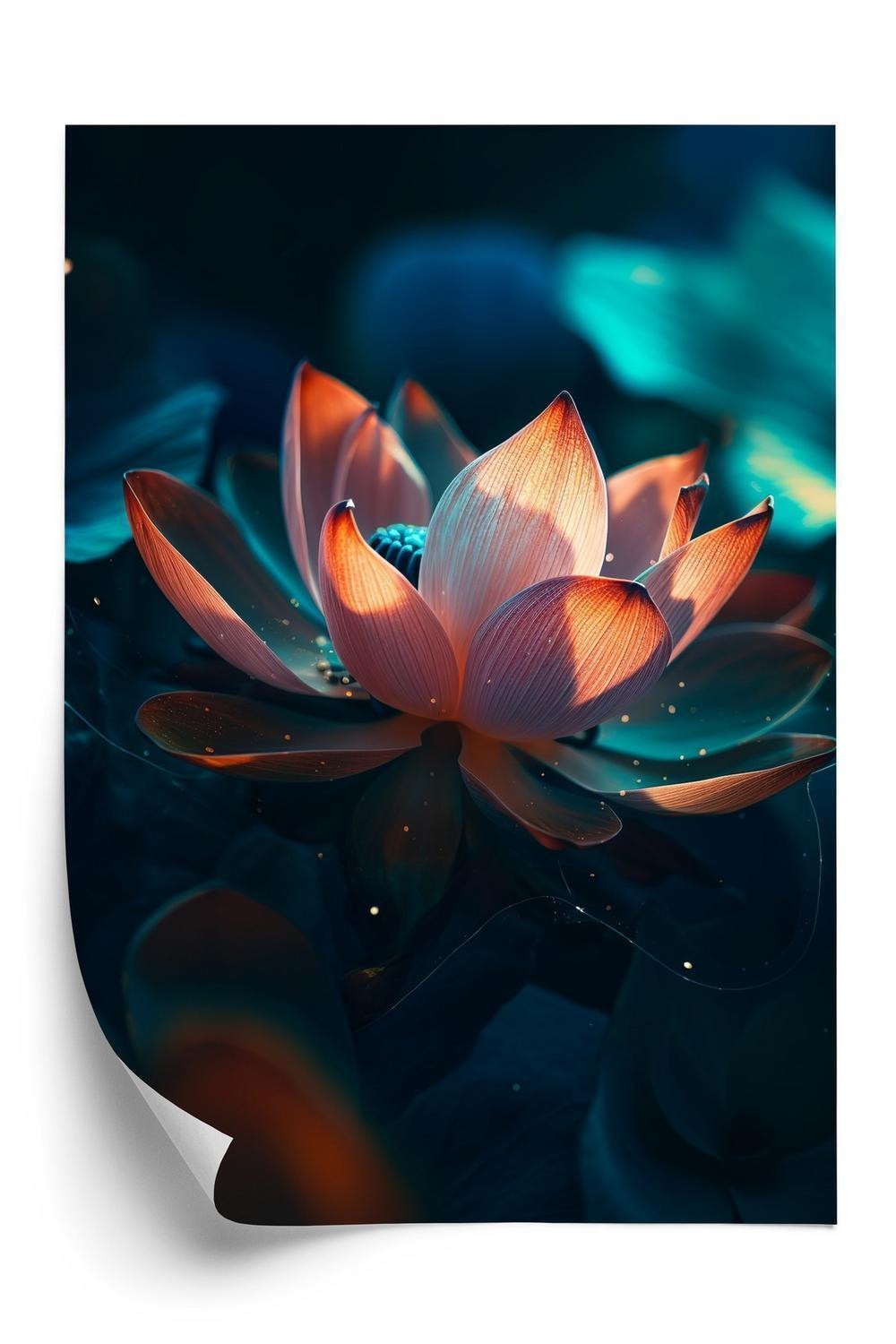 Plakat - Abstrakt lotusblomst