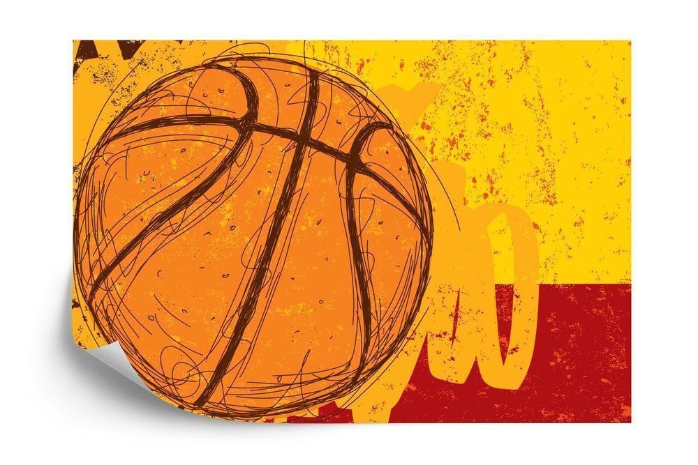 Fototapet - Basketballbold i graffitistil