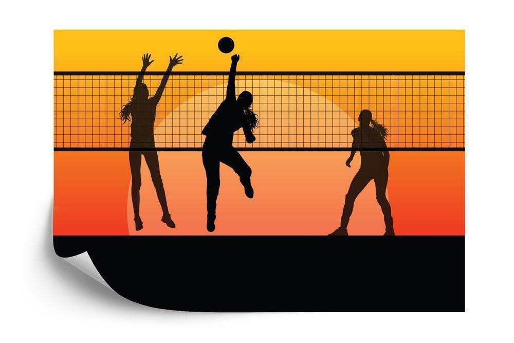 Fototapet - Volleyballspillere under spillet