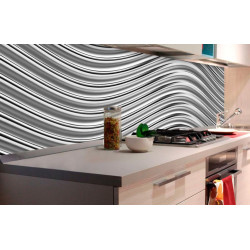  Backsplash PVC folie til køkken færdigt resultat
