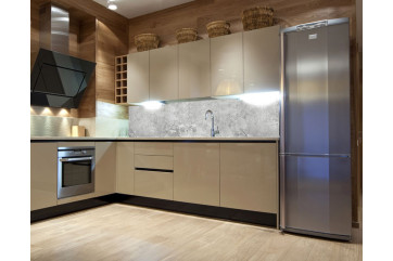  Backsplash PVC folie til køkken færdigt resultat