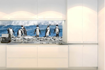 Backsplash PVC folie til køkken færdigt resultat