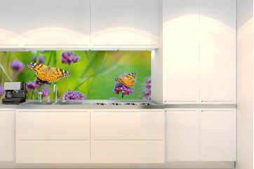  Backsplash PVC folie til køkken færdigt resultat