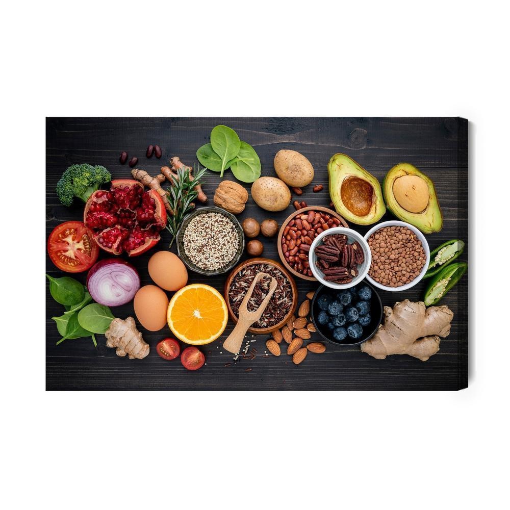 Billede på lærred - Grøntsager godbidder og krydderier