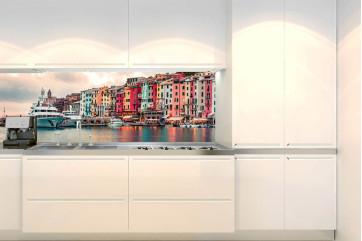  Backsplash PVC folie til køkken færdigt resultat