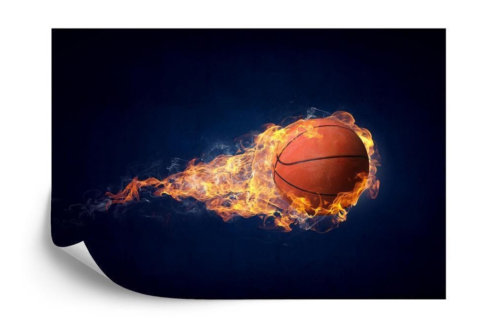 Fototapet - Brændende basketballbold