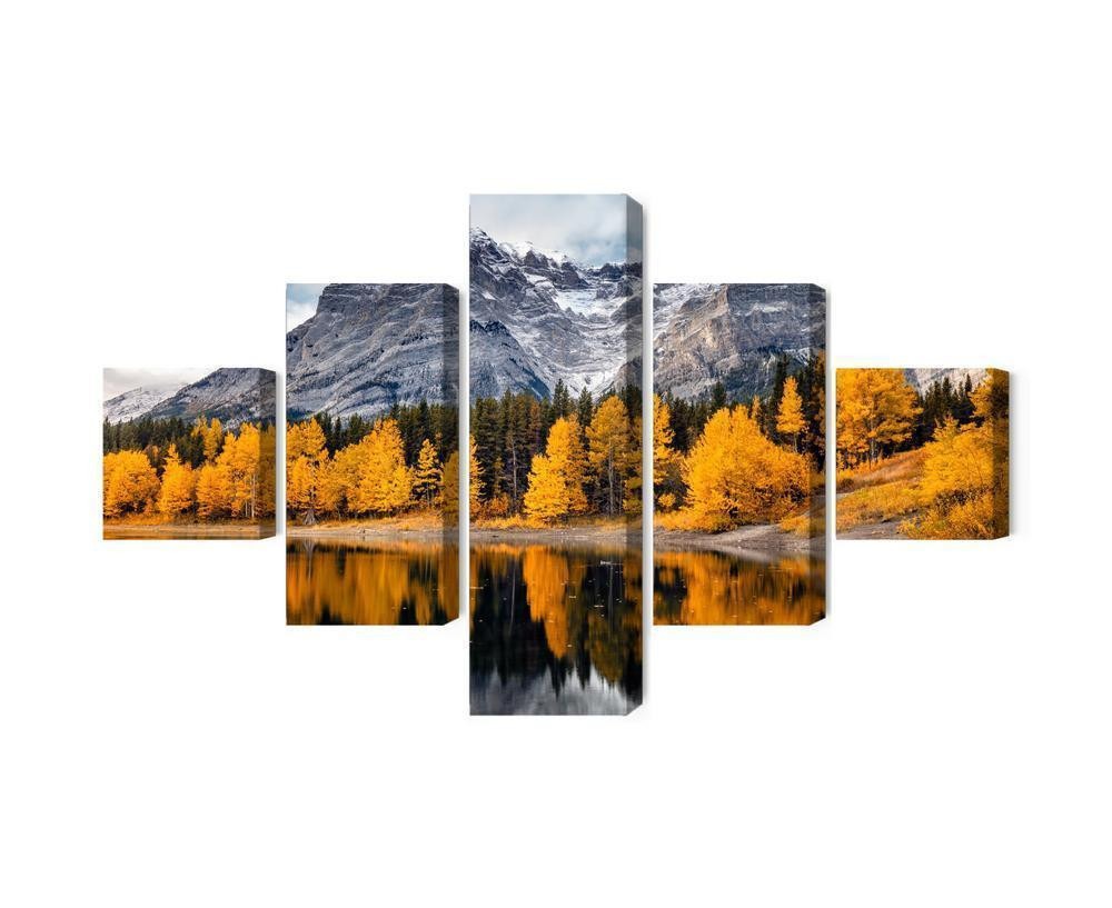 Flerdelt billede på lærred banff national park i canada