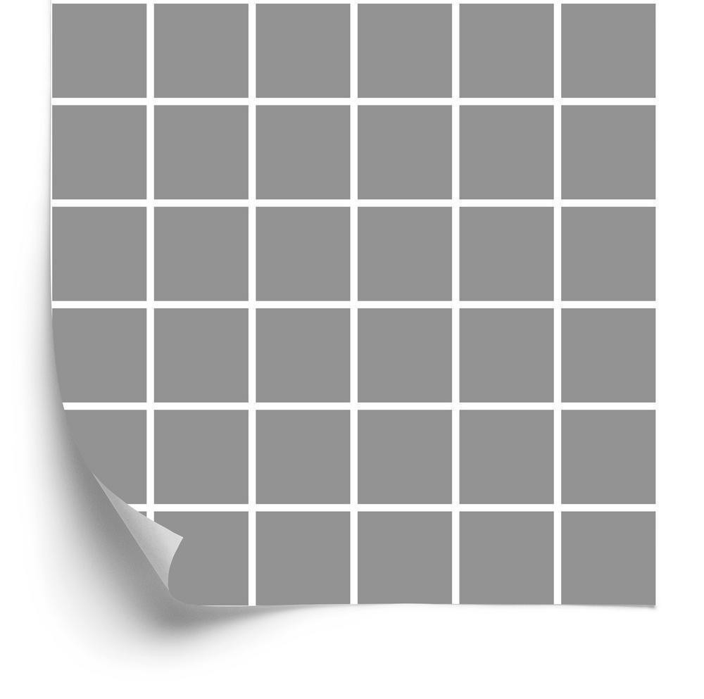 Tapet moderne minimalistisk grå - Hvid ternet