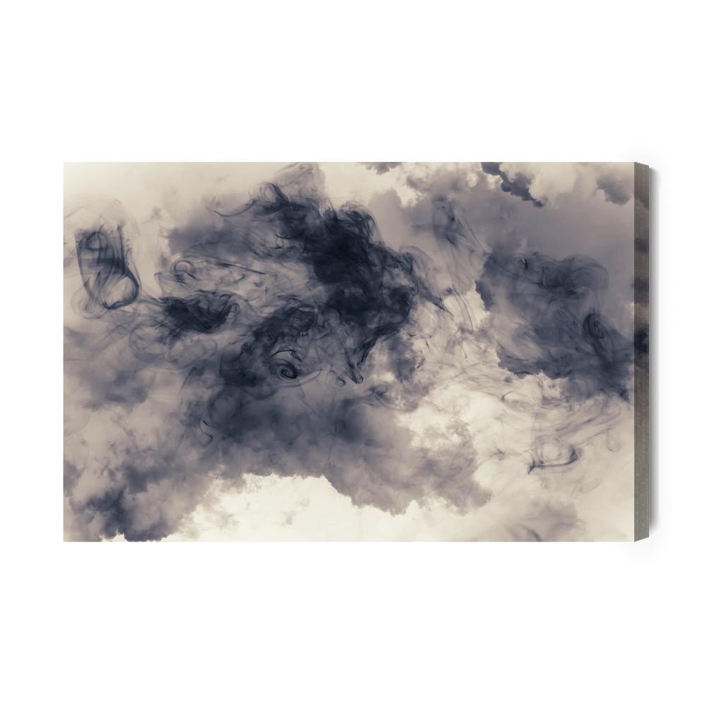 Lærred - Abstrakte mørke skyer