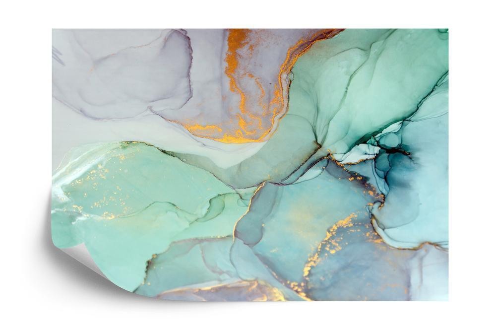 Fototapet - Farvet dekorativ marmor