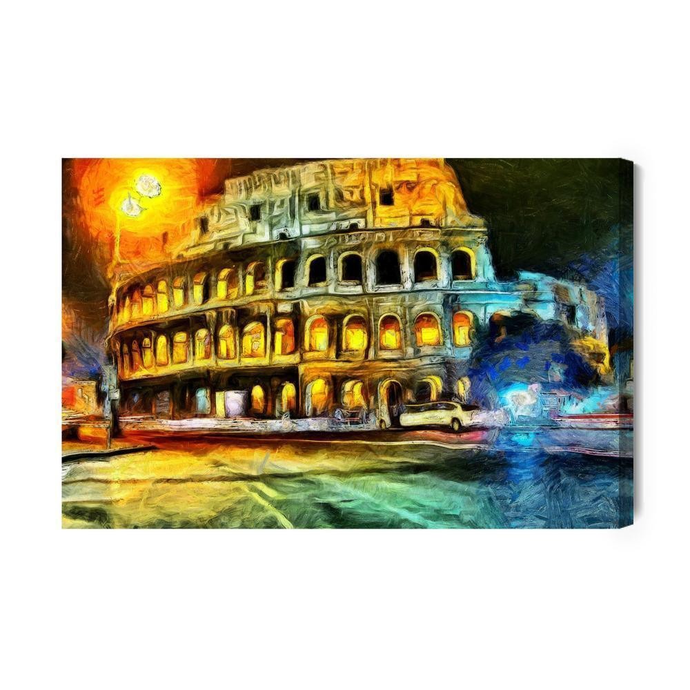 Lærred - Colosseum som malet