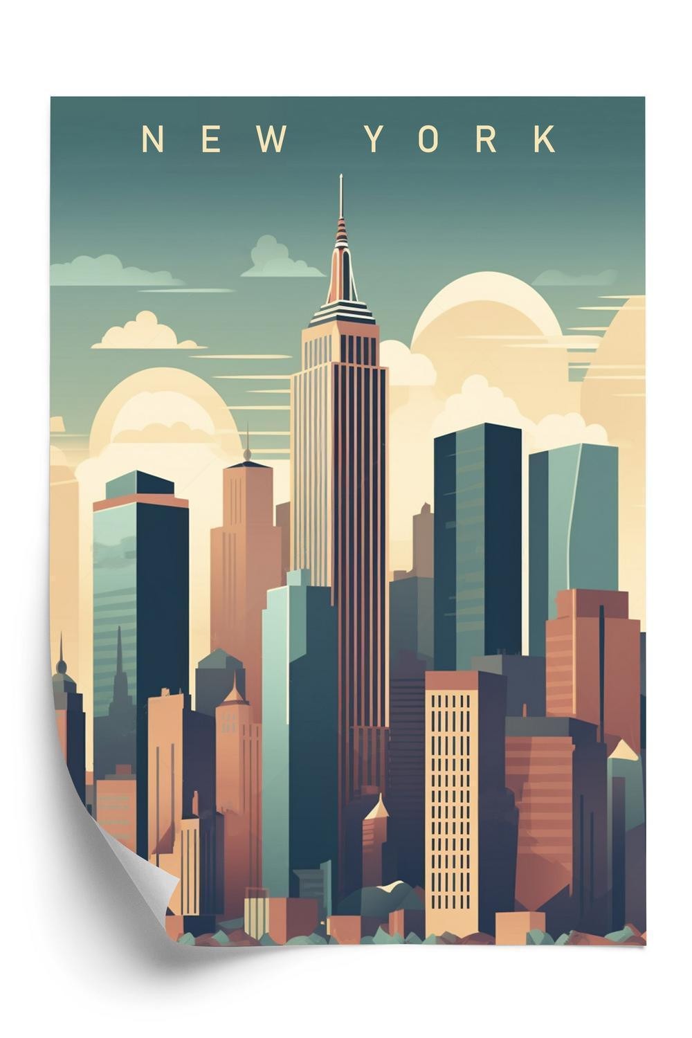 Plakat - Skyskrabere i new york illustration