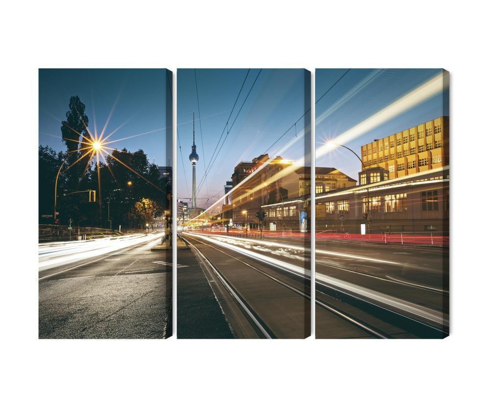 Flerdelt lærred panoramaudsigt over berlins gader