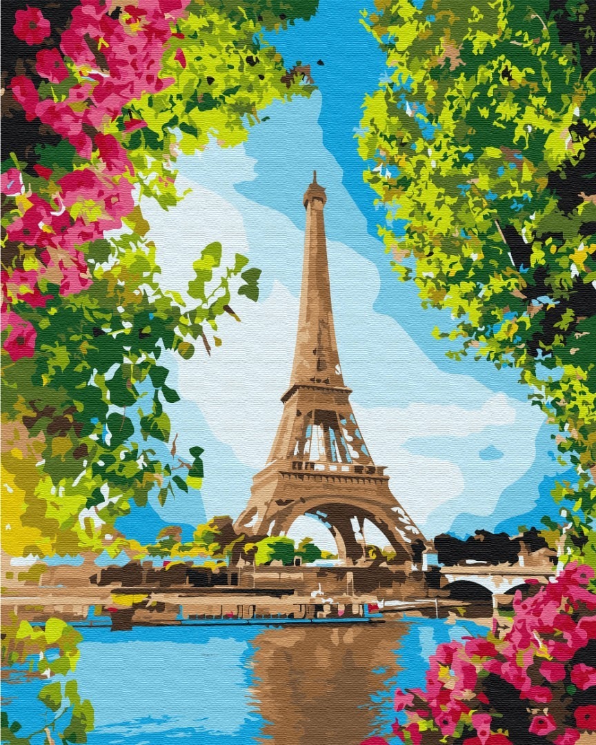 Mal efter tal - Flower view of the Eiffel Tower