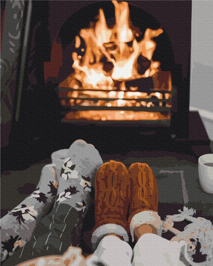 Mal efter tal - Coziness by the fireplace