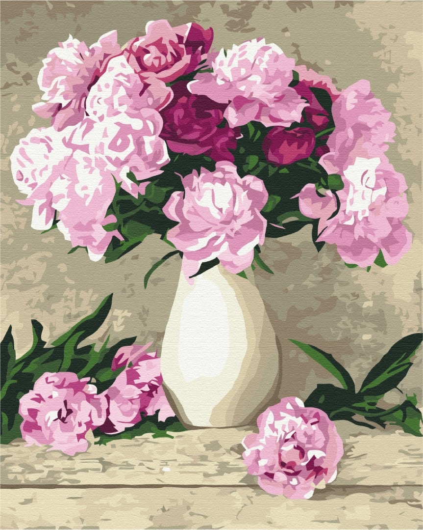 Mal efter tal - Delicate peonies