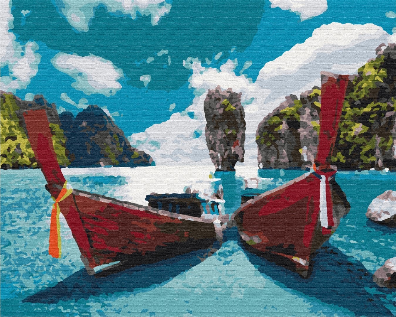 Mal efter tal - Boats in the lagoon