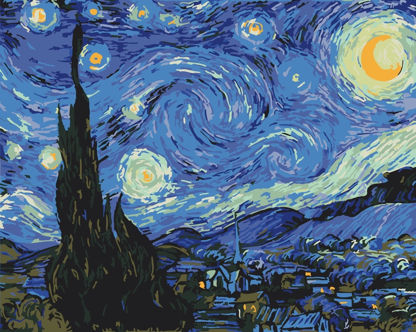 Mal efter tal - The Starry Night