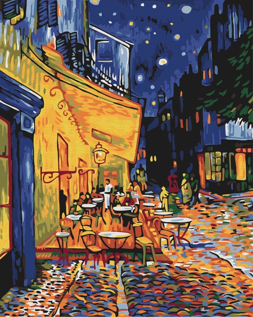 Mal efter tal - Night cafe in Arles. Van Gogh