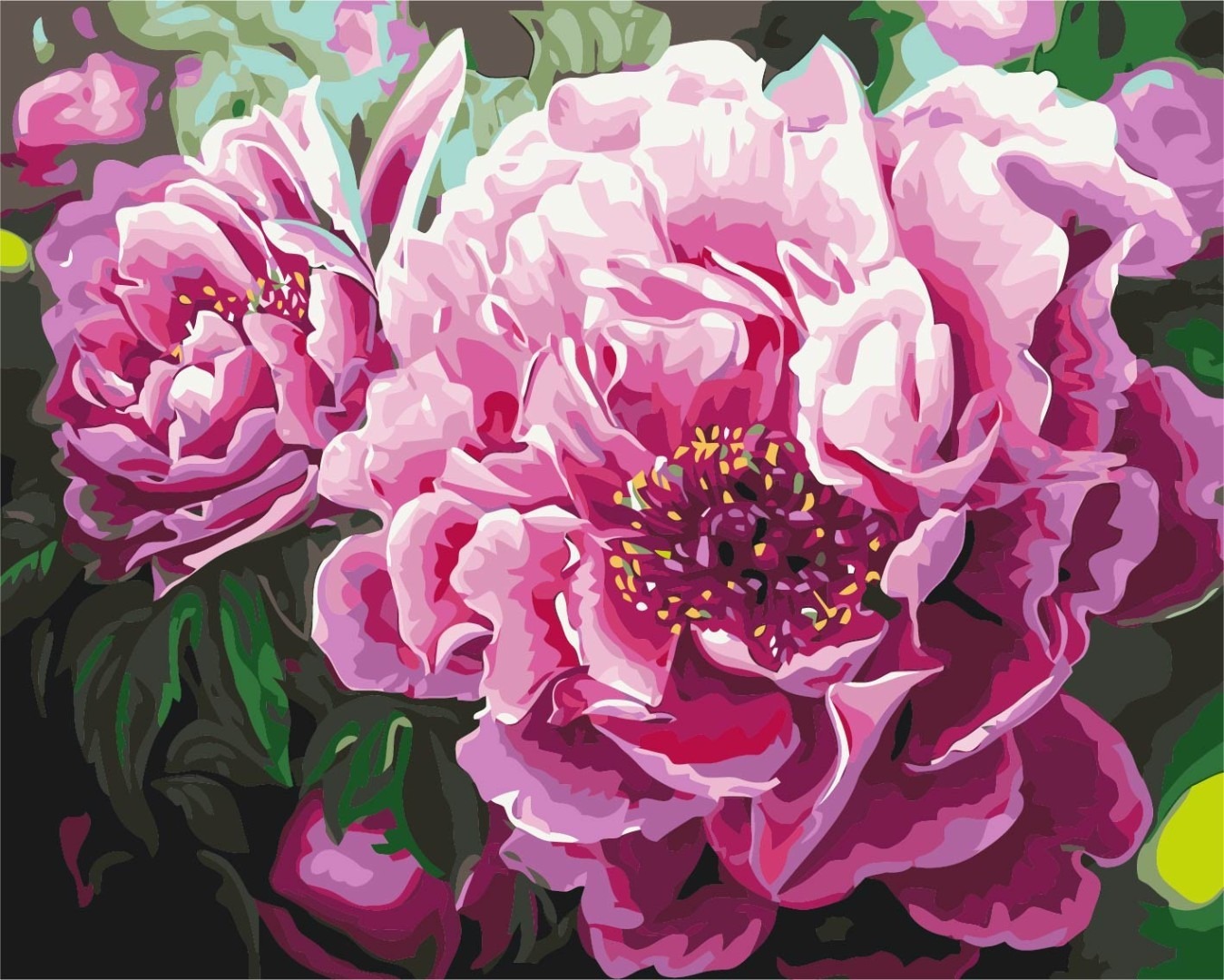 Mal efter tal - Luxurious peonies