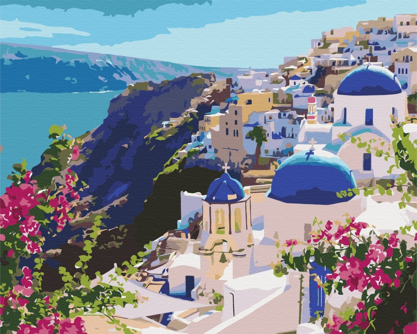Mal efter tal - Santorini landscape