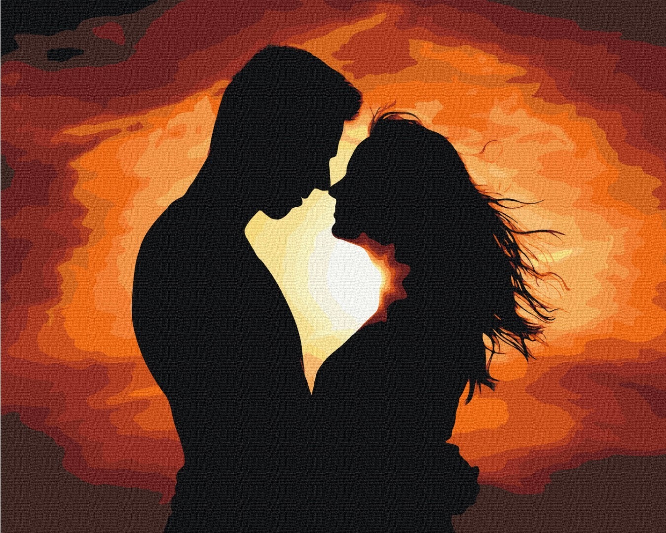 Mal efter tal - Love silhouette