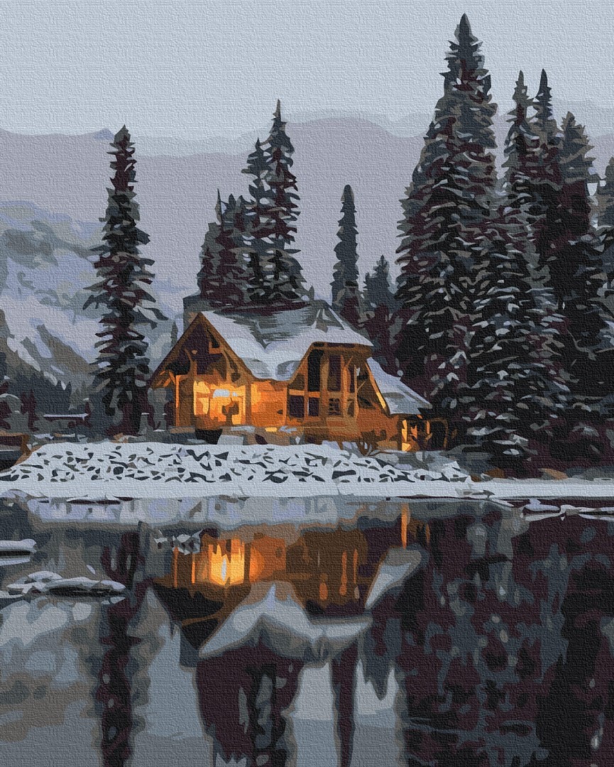 Mal efter tal - Snowy night