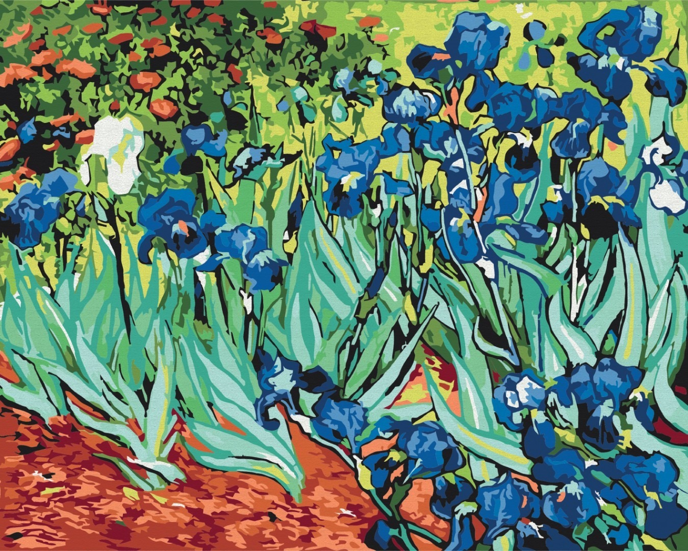 Mal efter tal - Irises. Van Gogh