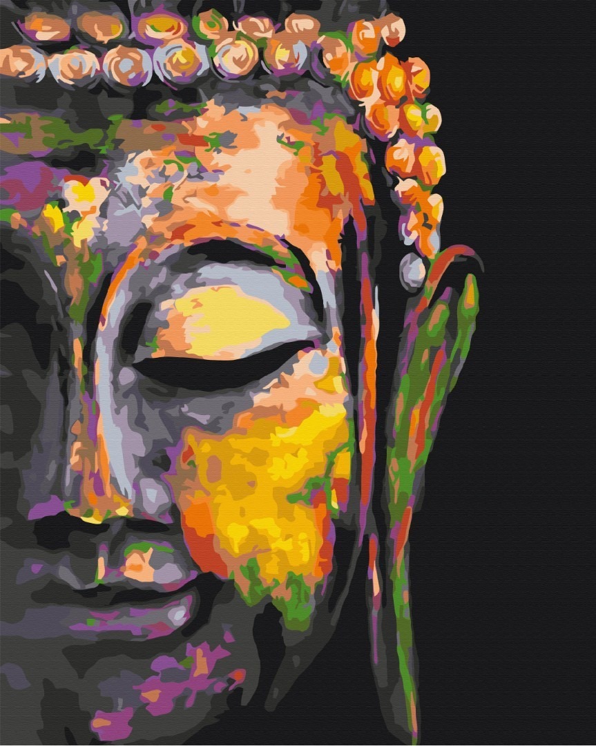 Mal efter tal - Colorful buddha