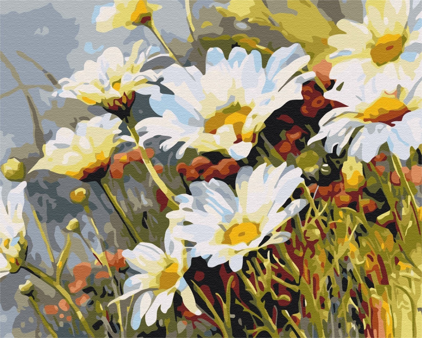 Mal efter tal - Strawberries in daisies