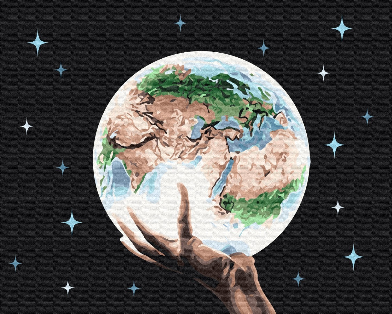 Mal efter tal - Planet in human hands
