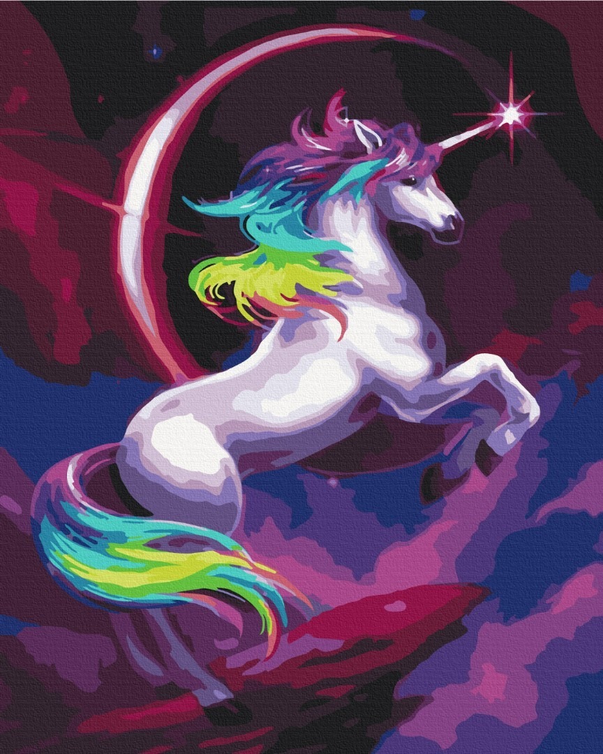 Mal efter tal - Fabulous rainbow unicorn