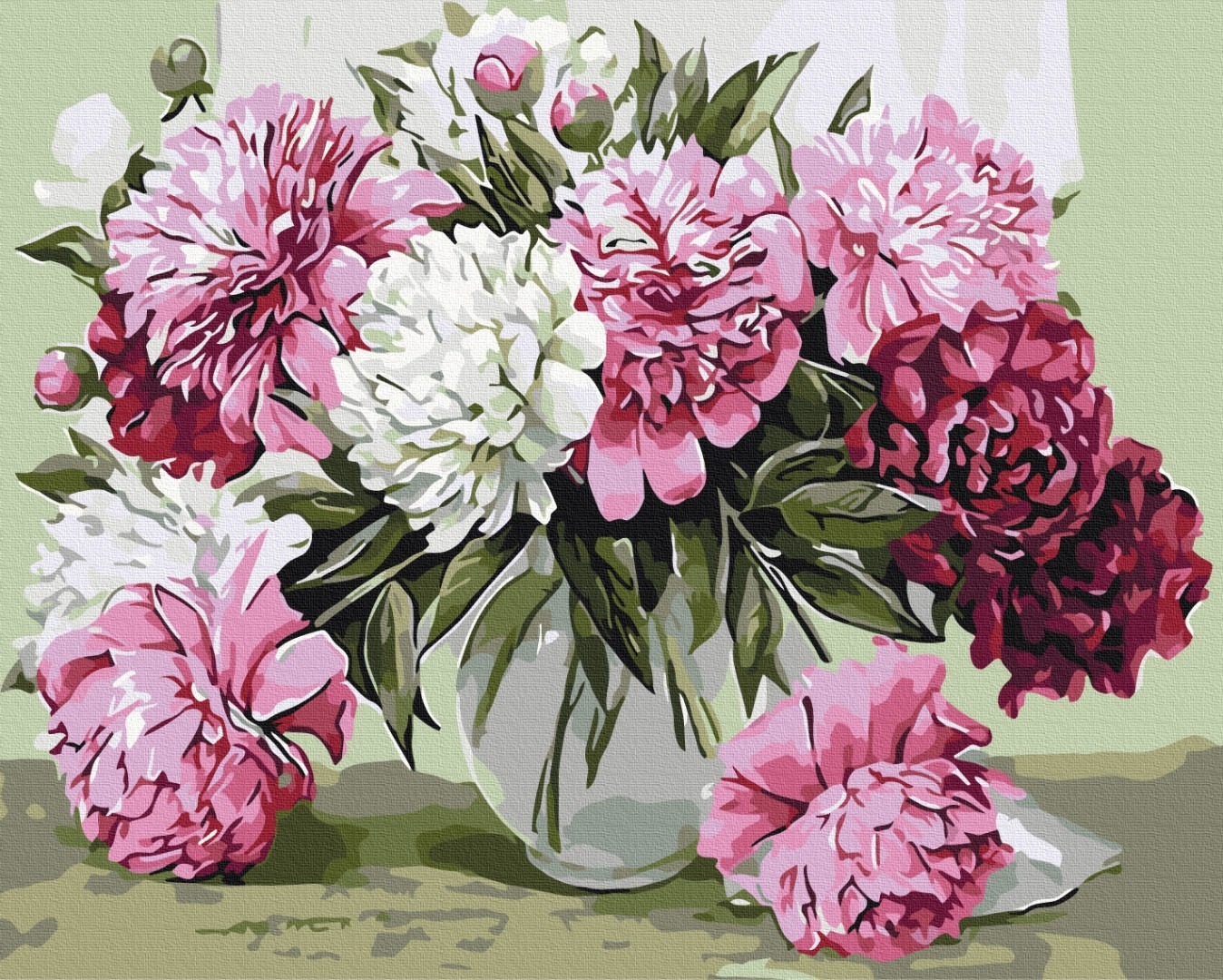 Mal efter tal - Bouquet of house peonies