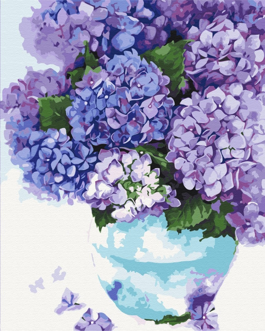 Mal efter tal - Hydrangea in a heavenly pot