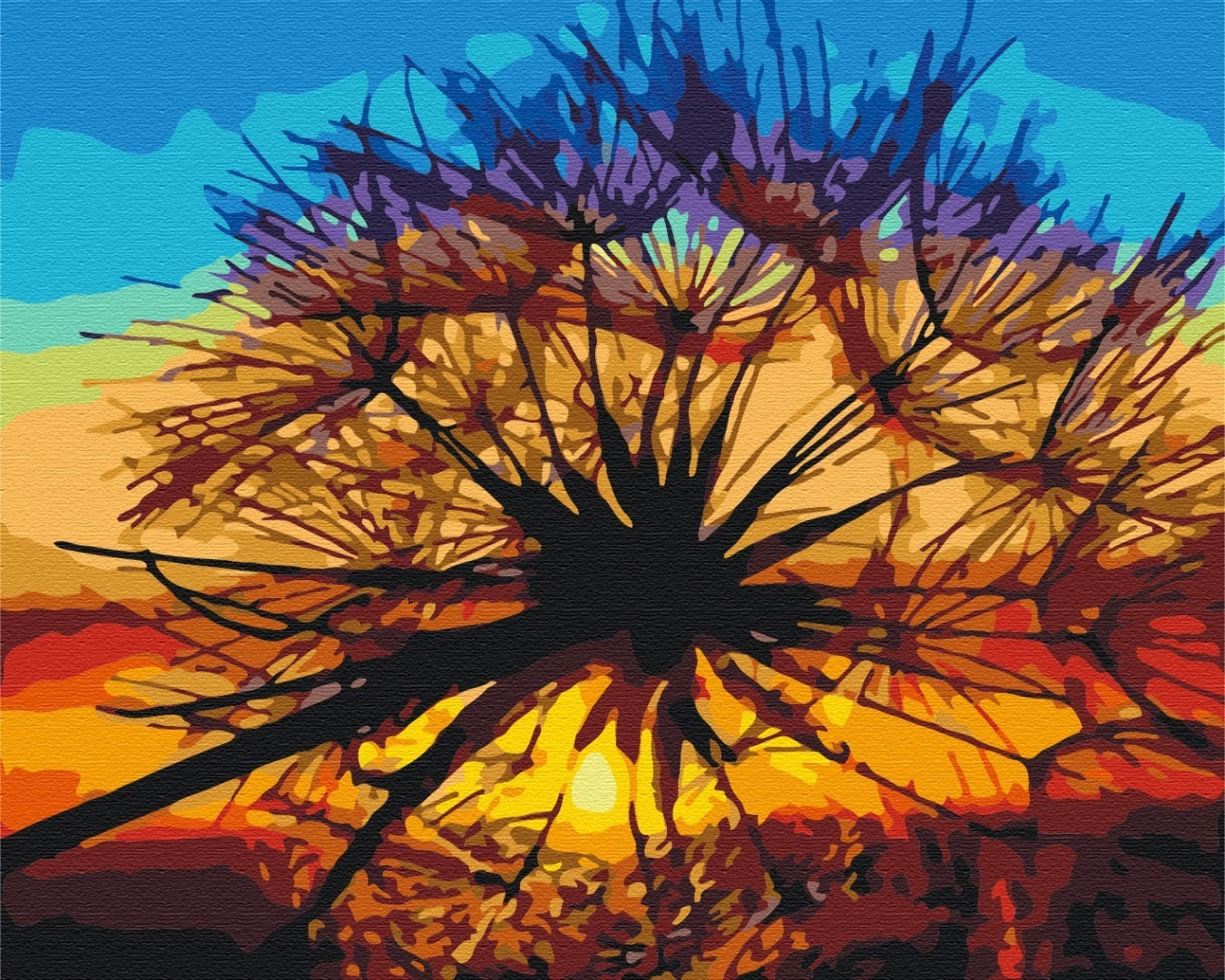 Mal efter tal - Dandelion at summer sunset