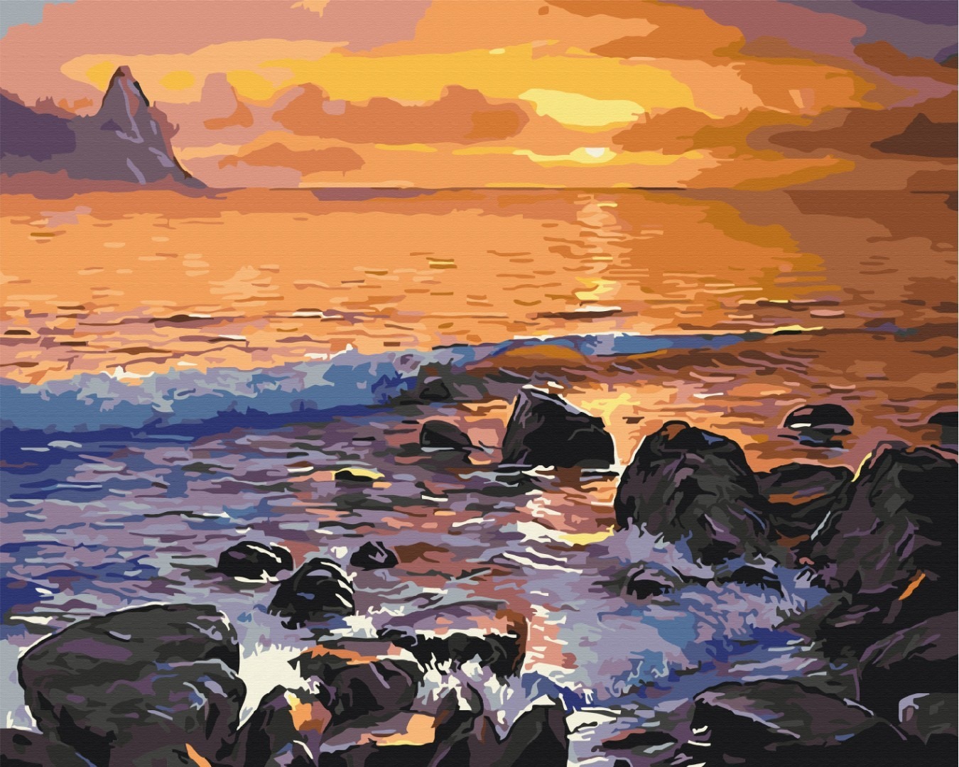 Mal efter tal - Rocky coast