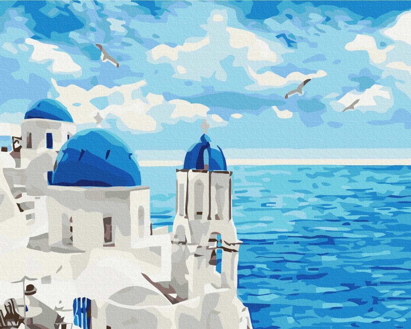 Mal efter tal - Clouds of Santorini