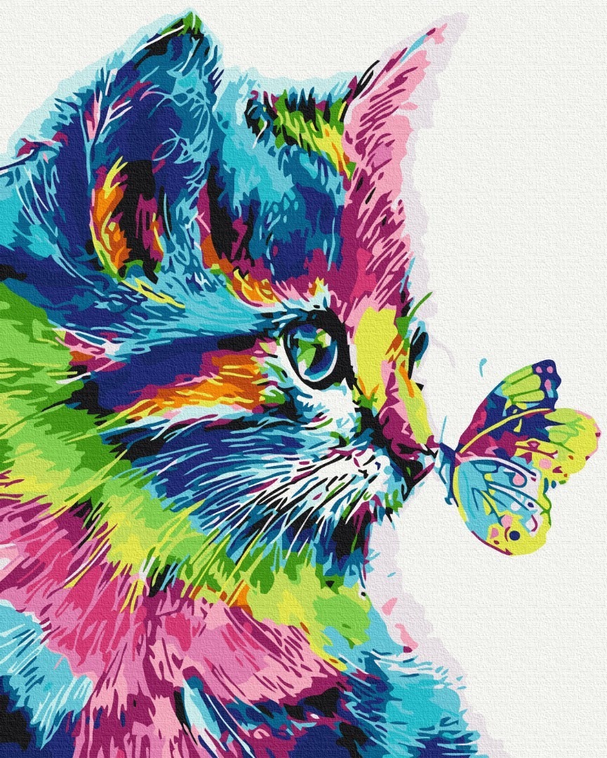 Mal efter tal - Cat in paint