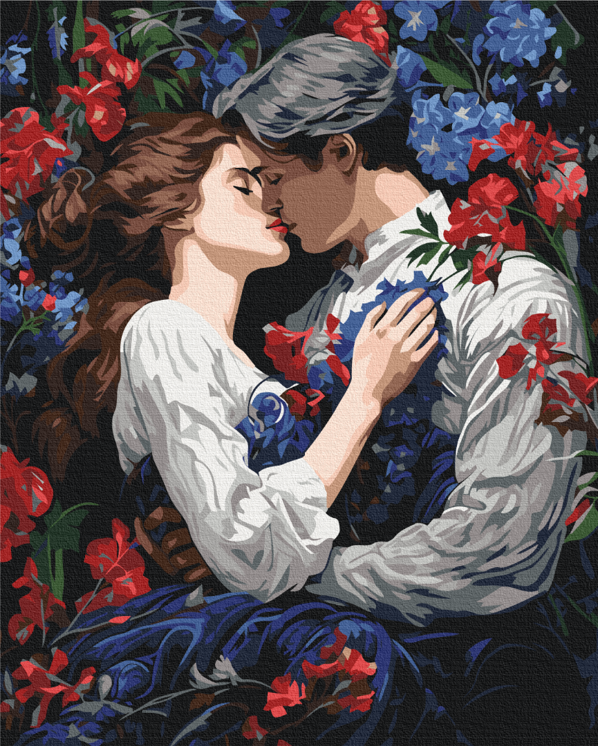 Mal efter tal - A Kiss in a Blooming Garden