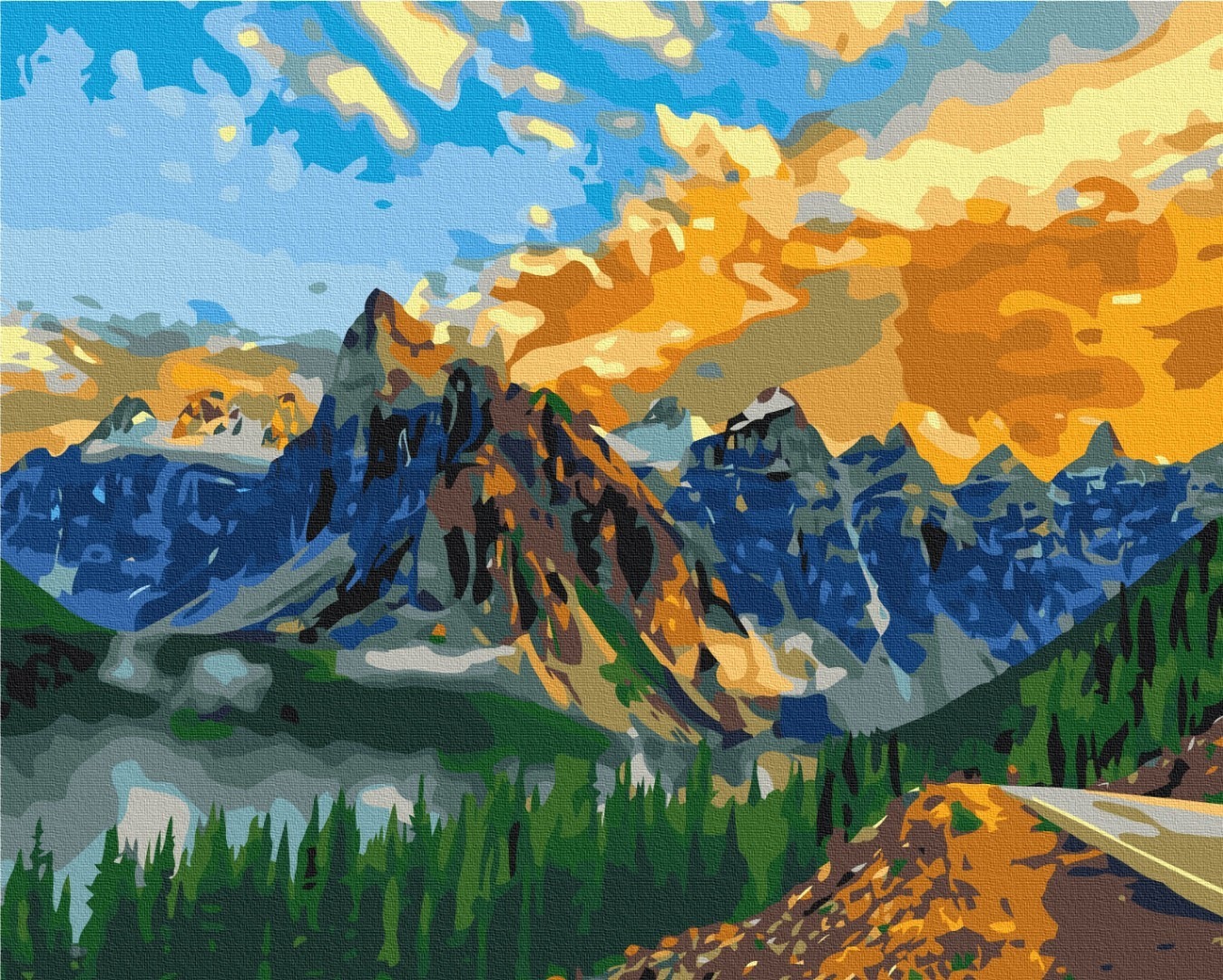 Mal efter tal - Mountain landscape